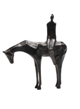 抽象雕塑摆件铸铁金属人物客厅博古架电视柜软装新中式样板房摆设