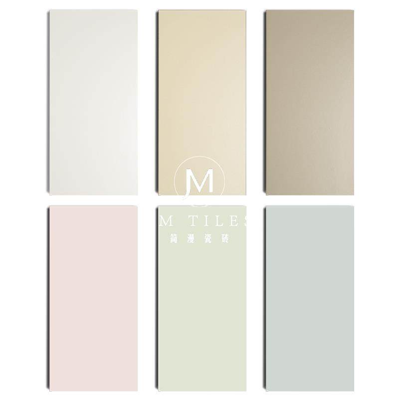 简漫多巴胺彩色系柔光砖粉色纯色地砖客厅阳台卫生间瓷砖600x1200