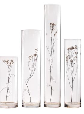 透明玻璃富贵竹花瓶摆件客厅插花桌面水培圆柱形直筒现代家居落地