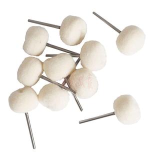 打磨抛光磨头带柄白布轮吊磨机工具金属镜面抛光轮纯棉绒布轮磨头