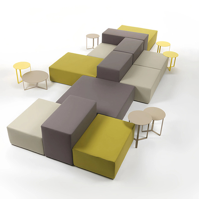现代简约售楼处银行医院接待休息等候洽谈区异形休闲办公组合沙发