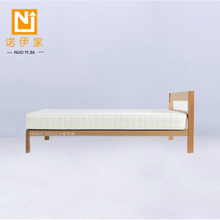 双人床 纯实木橡木床环保1.8米1.5米现代简约卧室家具北欧日式