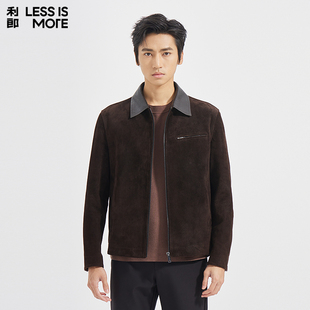 男士 新款 利郎奥莱真皮皮衣2025青年商务秋季 轻奢外套 商场同款