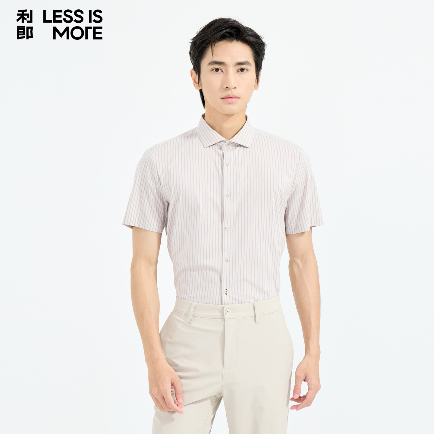 【商场同款】利郎奥莱短袖衬衫男2026年夏季新款时尚百搭休闲衬衣
