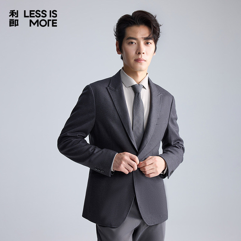 【羊毛锦纶棉涤混纺】利郎奥莱单西男2026春季新款通勤西装外套男
