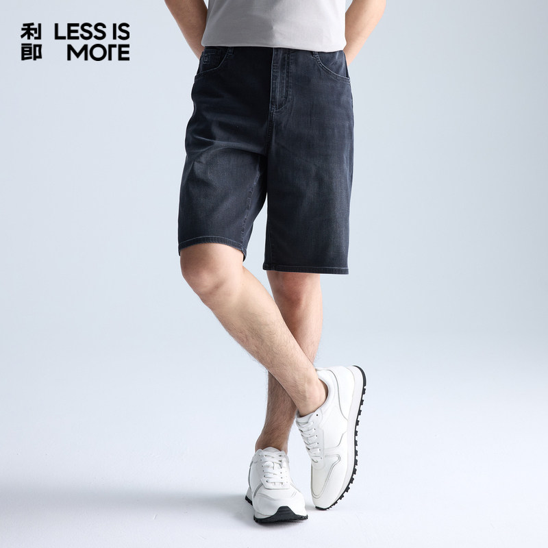 【天丝莱赛尔】利郎奥莱短裤男2025夏新款时尚休闲百搭牛仔五分裤