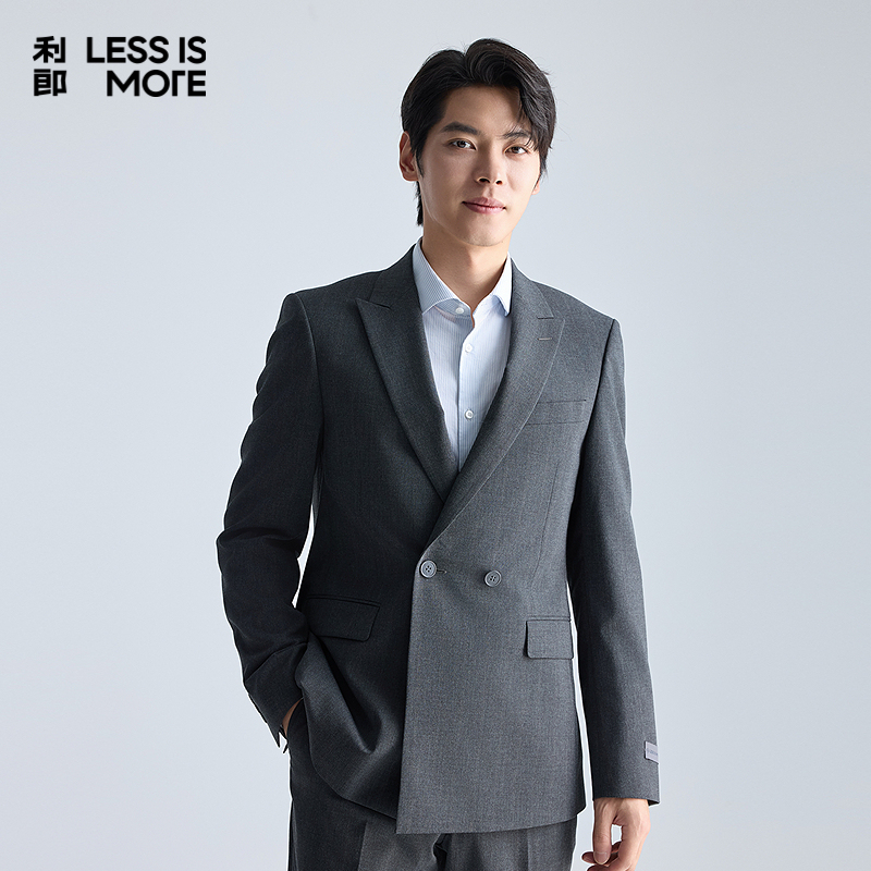 【双弹花纱】利郎奥莱西服套装2025秋季新款两件套时尚修身西装男