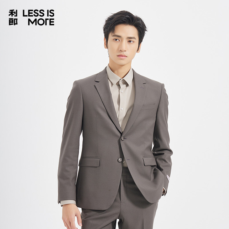 【商场同款】利郎奥莱西服套装2025青年商务秋季新款两件套西装男