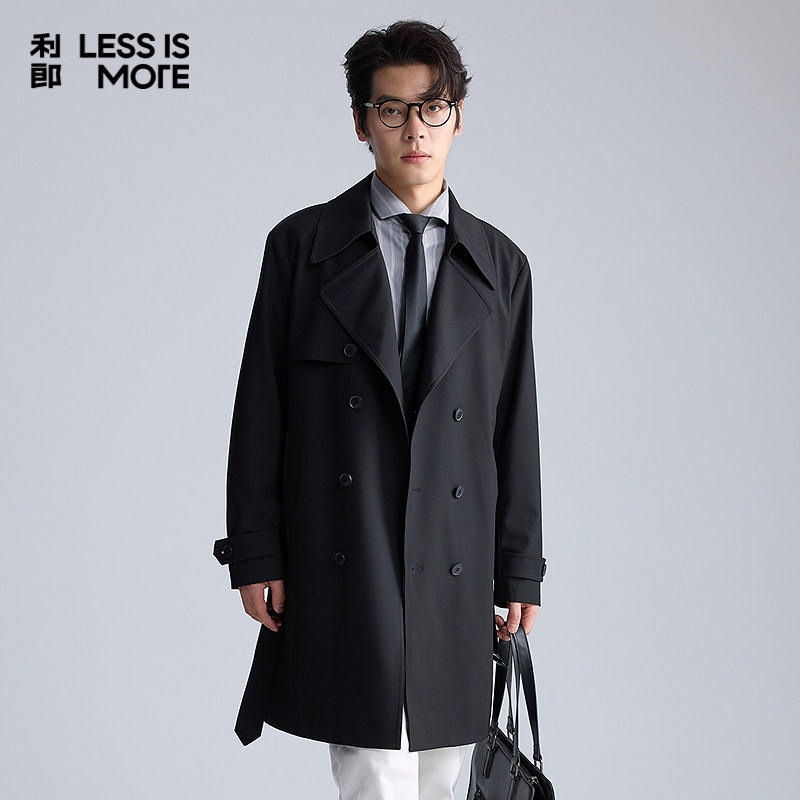 【舒适亲肤】利郎奥莱风衣2026春季新款商务休闲弹力风衣外套男士