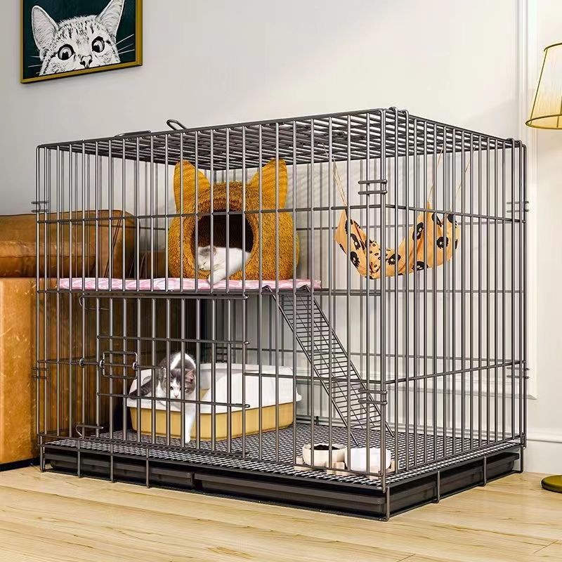 猫笼子猫窝笼子双层超大自由空间猫咪笼子家用猫别墅室内猫舍猫屋-封面