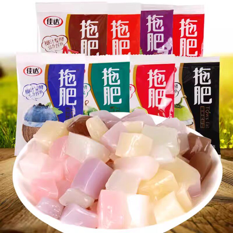 佳达拖肥果冻椰果果肉粒椰果饮料草莓蓝莓葡萄西瓜百香果可乐椰子