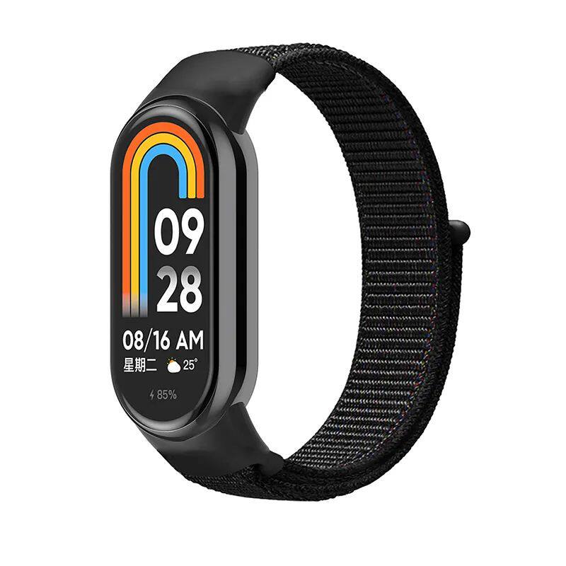 MI BAND 8 7 6 스트랩 나일론 스포츠 루프 시계 벨트용 팔찌