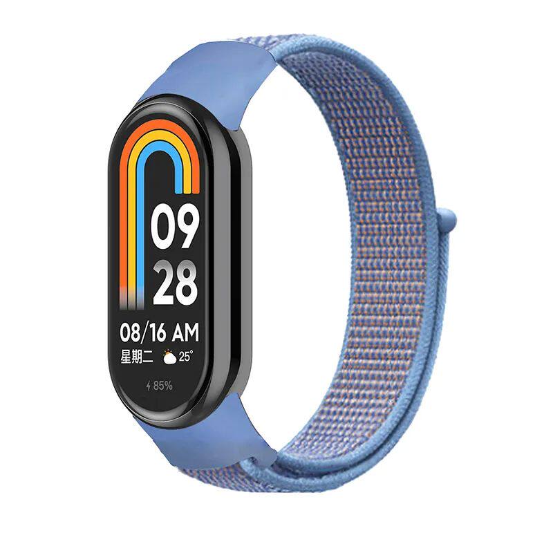 MI BAND 8 7 6 스트랩 나일론 스포츠 루프 시계 벨트용 팔찌