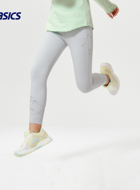 ASICS/亚瑟士童装2023年秋冬新款女儿童加绒保暖运动针织打底裤
