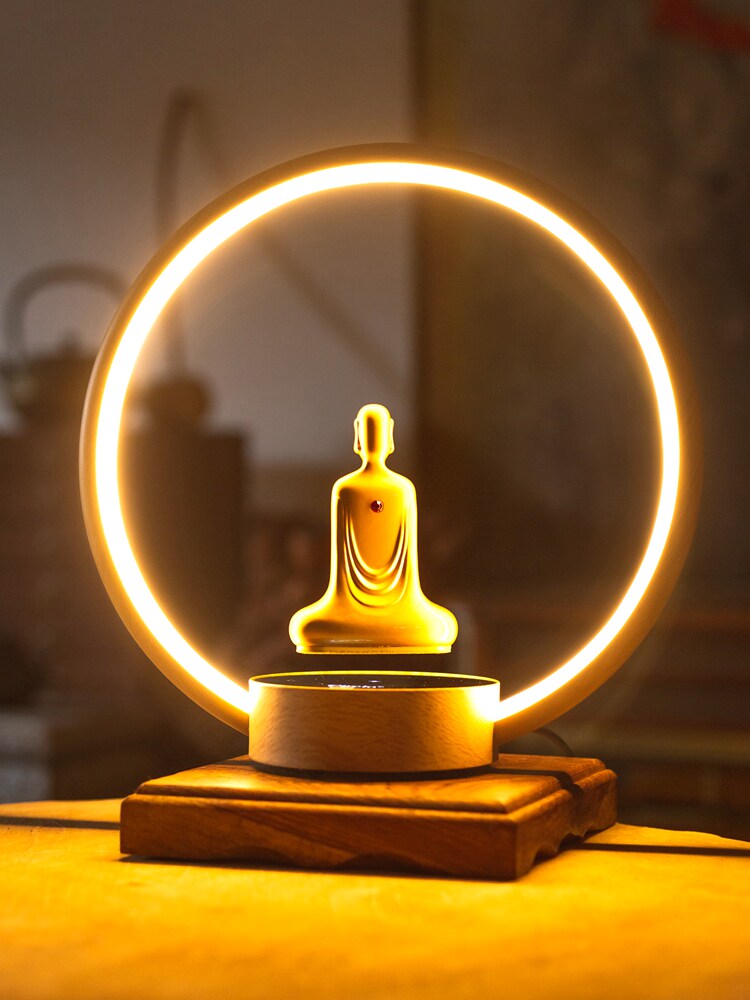 磁悬浮灯佛像招财家用佛堂供奉摆件公司开业礼品送父母长辈礼物