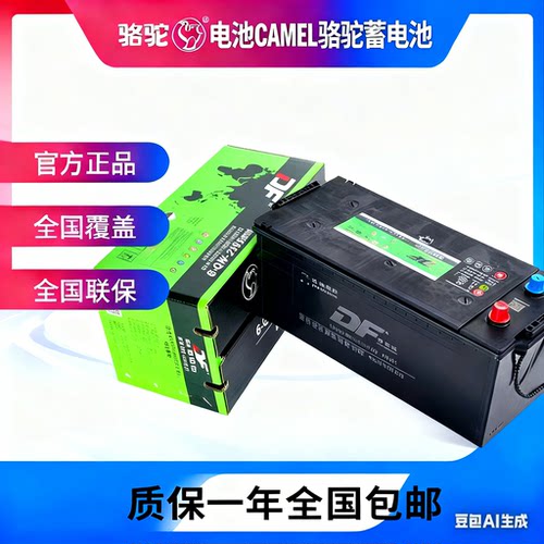 80AH骆驼DF蓄电池12v免维护电瓶