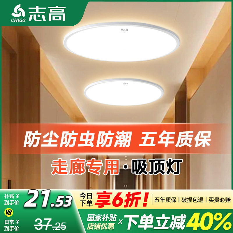 志高全光谱简约走廊专用吸顶灯