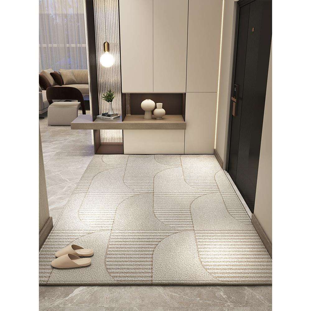 简约入户门地垫几何可锭制入户门垫家用高级防水耐脏现代耐脏地垫