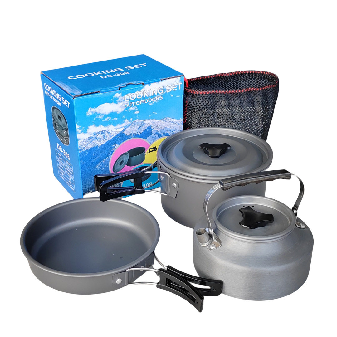 茶壶组合套锅 野营组合套装锅餐具便携户外炊具锅具硬质软化铝