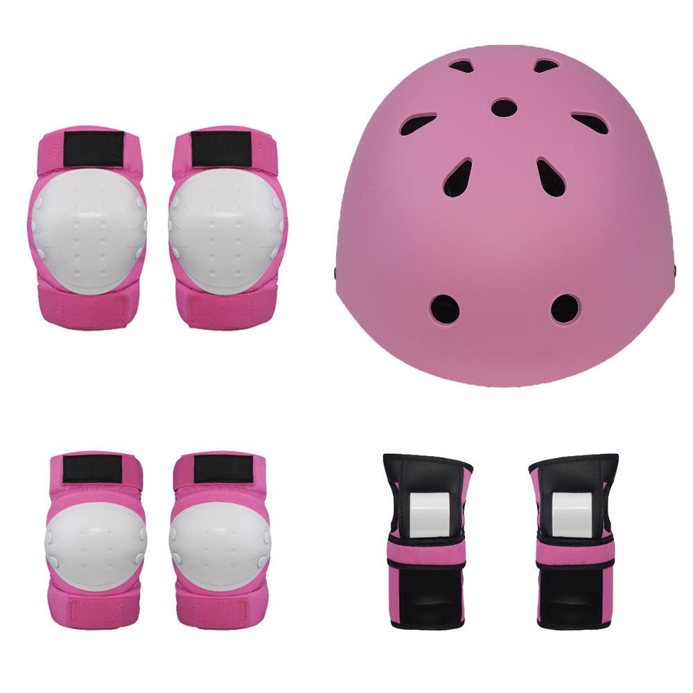 儿童成人通用护具套装 护膝护肘护头7件套 滑轮滑板护具 厂家直销