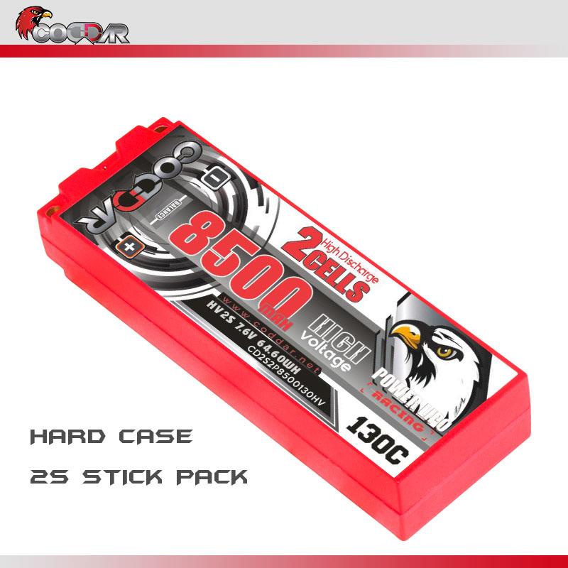 鹰氪CODDAR 8500MAH 2S2P 7.6V 130C 1/10漂移平跑攀爬RC车模LiHV