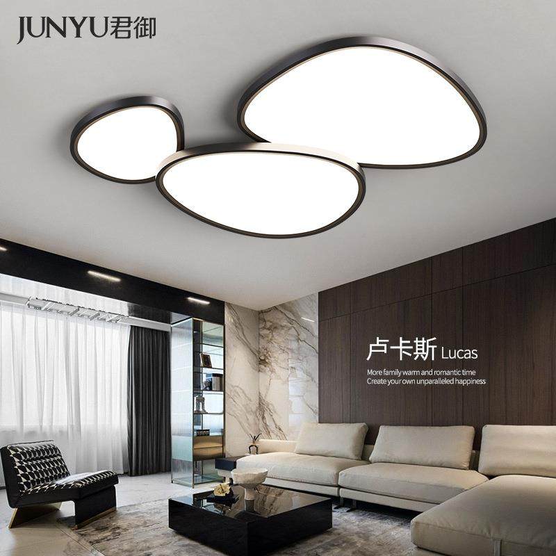 君御云朵灯客厅主灯鹅卵石护眼吸顶灯现代简约中山灯具2024年新款