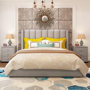 JM29#皮床北欧现代简约真皮床主卧双人床1.8米实木美式床小户型软