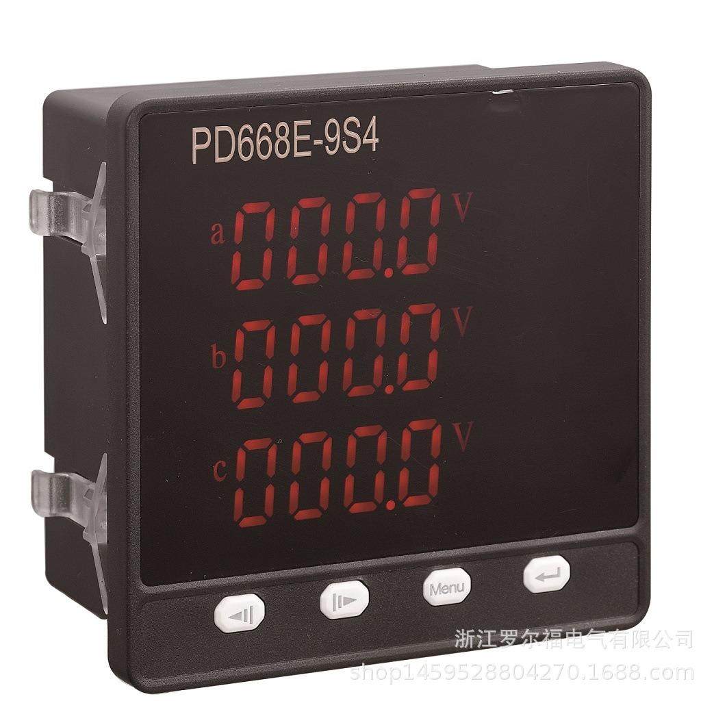 罗尔福三相多功能电力仪表新款交直流通用径深42开孔88*88