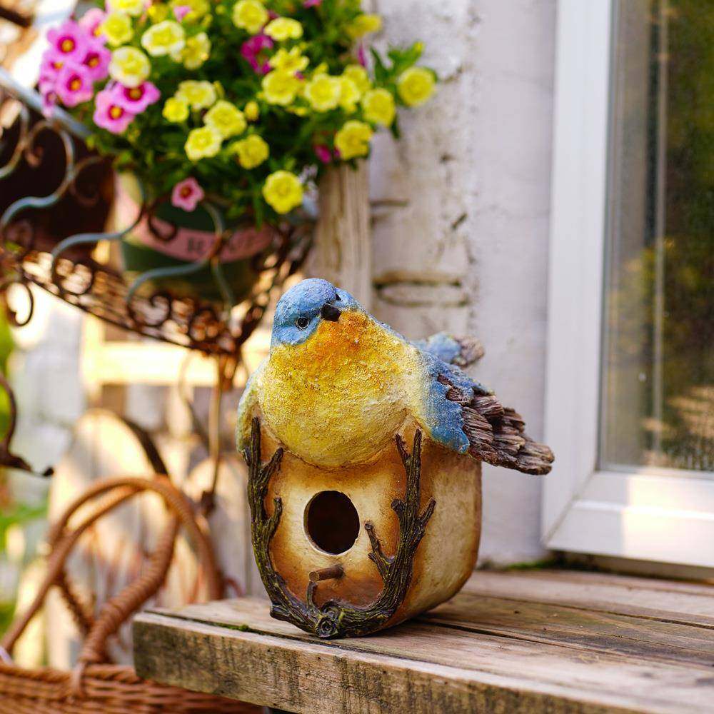 欧式创意动物小鸟窝花园挂件户外庭院园林树脂工艺品摆件装饰用品,鲜花速递/花卉仿真/绿植园艺,割草机/草坪机,淘宝优惠券,粉丝福利购,淘宝优惠卷