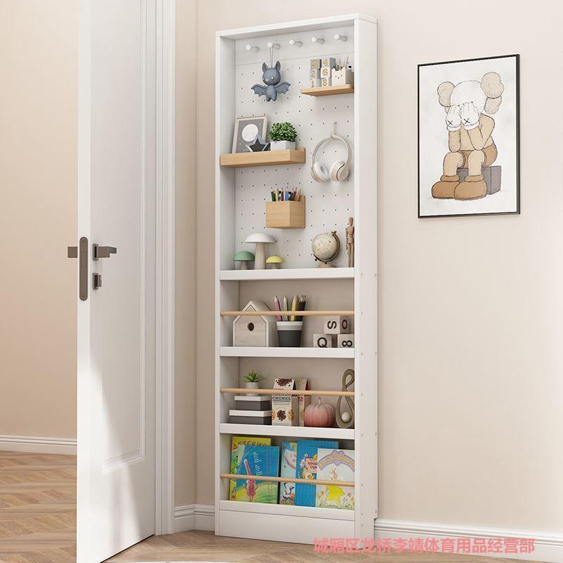 门后超薄收纳柜洞洞板置物架新款壁挂式芝士薄柜夹缝实木书架窄柜