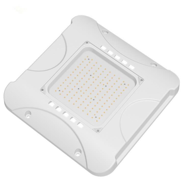 200W油站灯LED吸顶加油站照明灯压铸防水吊装灯方形薄款100-277V