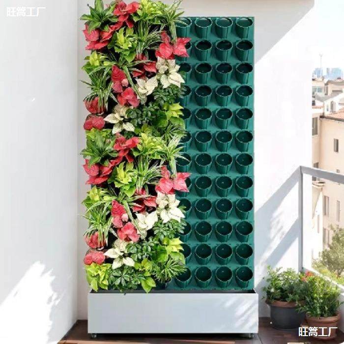 种植天台屏风隔断立体菜园架阳台种菜多层花架草莓移动植物墙花盆