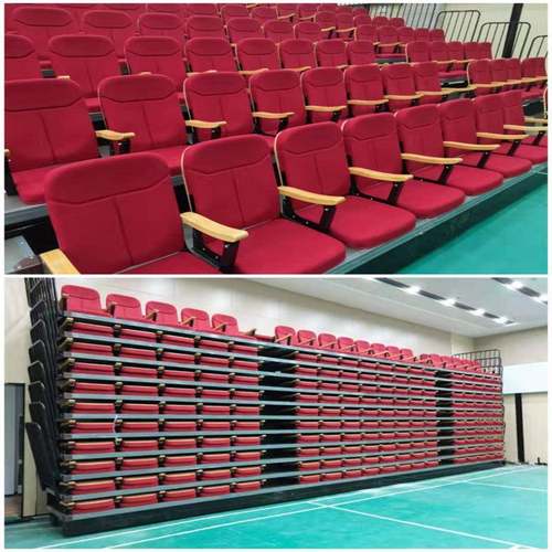 电动伸缩观众席活动看台座椅影院会议室活动折叠软包礼堂椅
