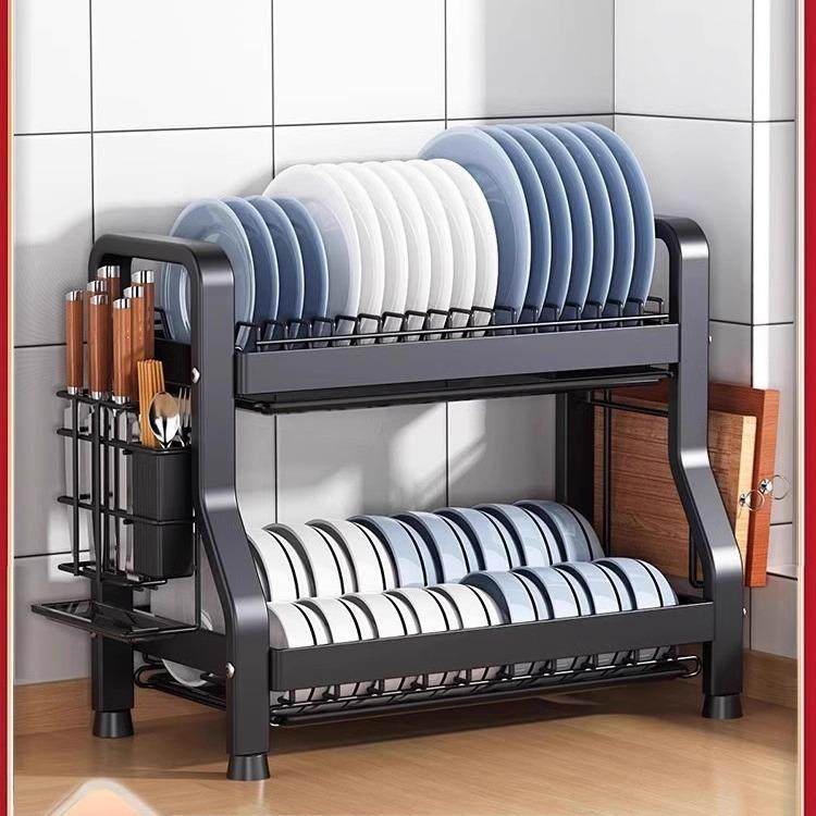 厨房置物架碗碟碗盘收纳架沥水架家用多功能放碗架碗筷收纳盒碗柜