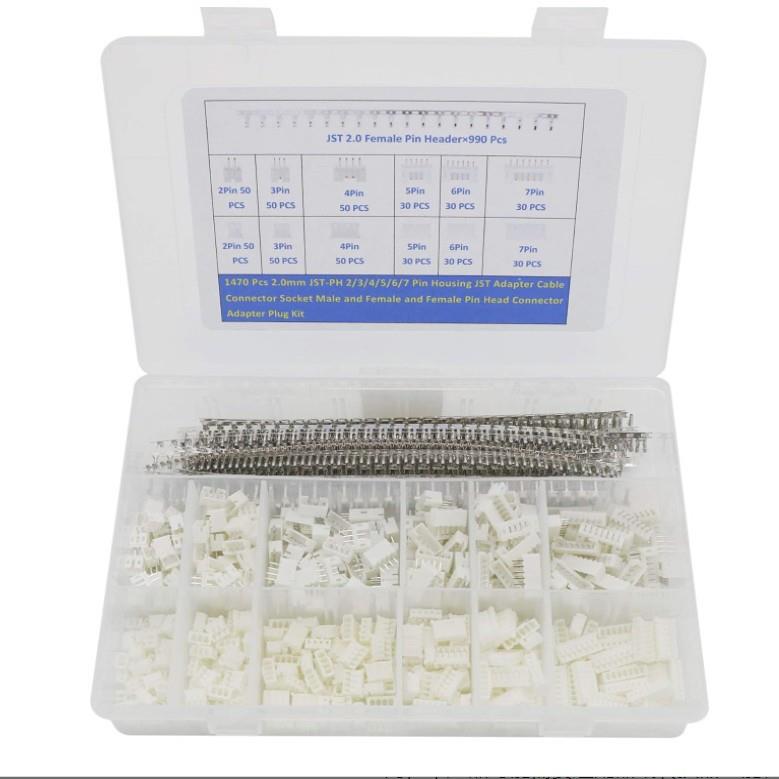 1470件2.0PHJST连接器套件螺距母针接头PH234567适配器电缆连接