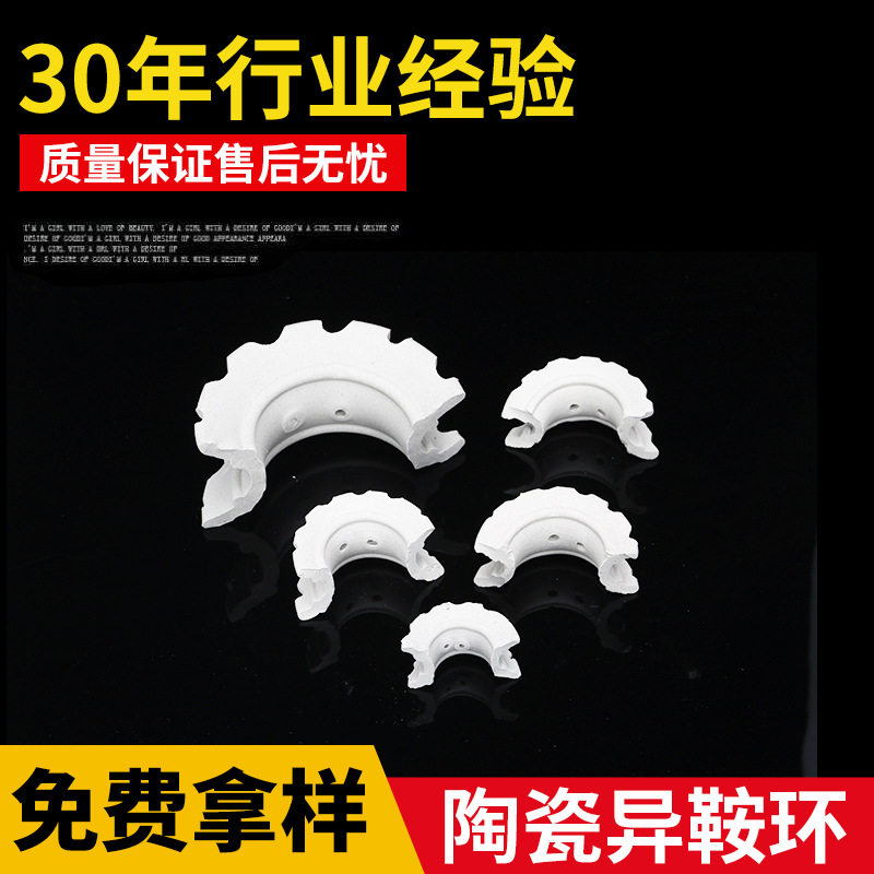 厂家供应工业填料陶瓷异鞍环高岭土异鞍环废水污水处理填料