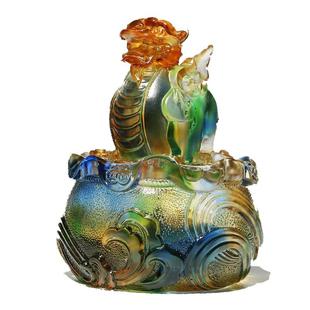 腾洪琉璃貔貅摆件前台聚宝盆摆件貔貅装 饰琉璃貔貅摆件现货