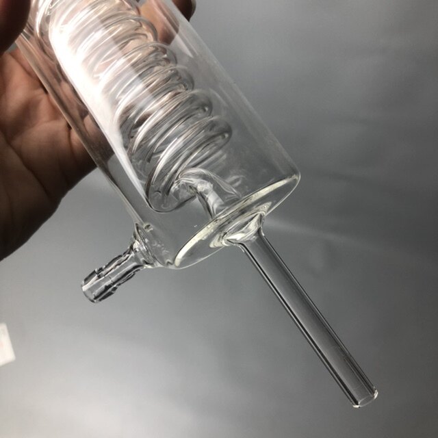 定制款订制玻璃蛇形冷凝管外径50mm进水口15mmKDN定氮仪冷凝管