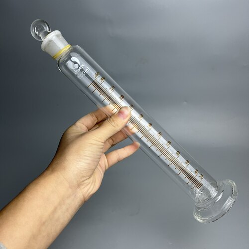 具塞量筒量入式玻璃量筒带密封磨口塞子量杯250毫升ml耐高温玻璃