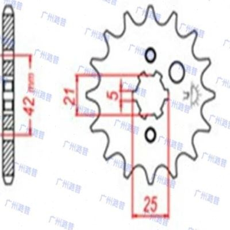 KLX250 91-98 KLX300 97-02小链盘 小牙盘 小飞 小链轮 小齿 摩托车/装备/配件 链盘 原图主图