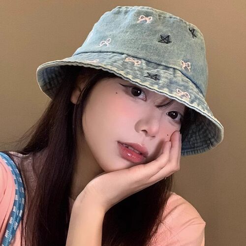 35格帽饰三五蝴蝶结牛仔