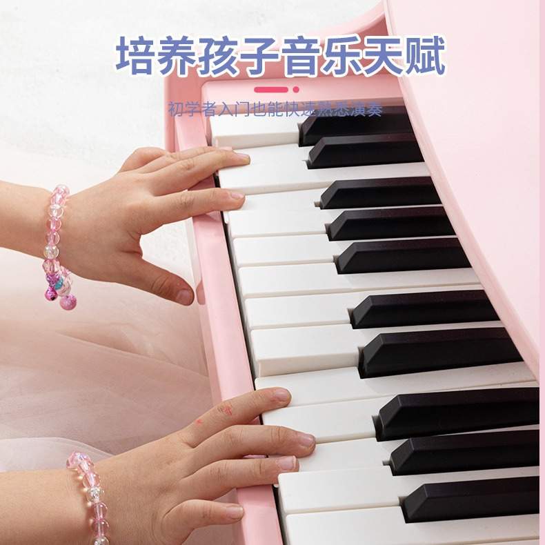 快乐儿童木质25键小钢琴可弹奏便携宝宝女孩玩具乐器1-10岁男孩礼