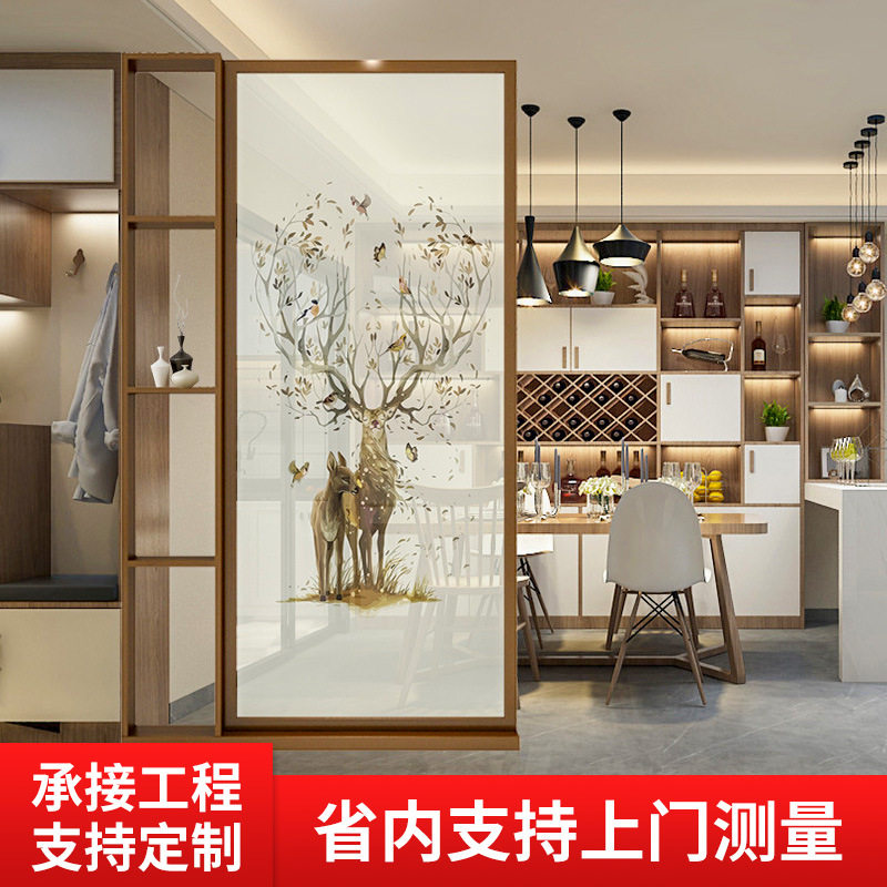 欧式实木入户屏风隔断柜