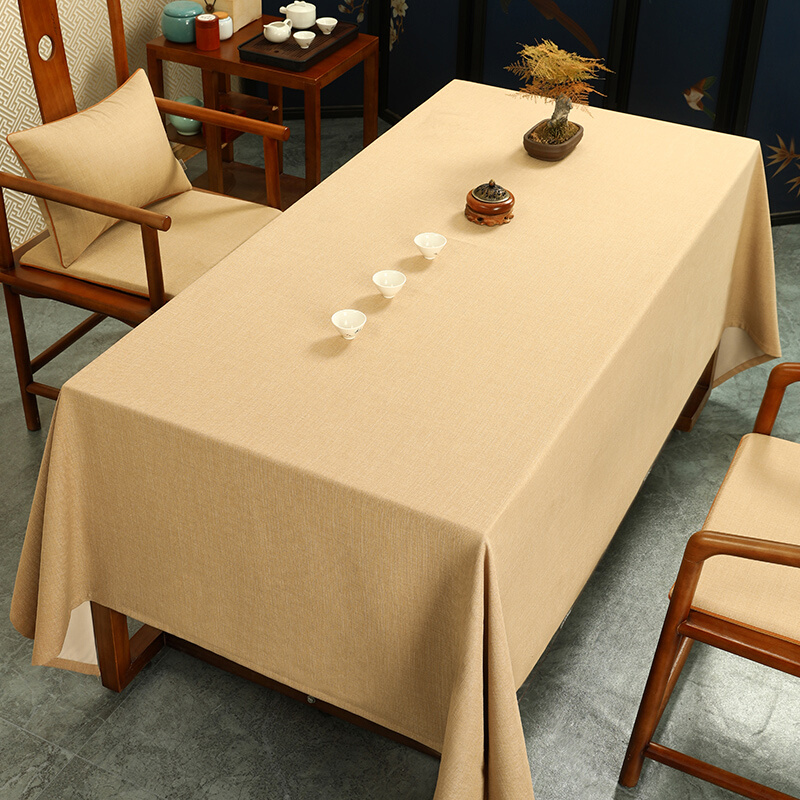 桌旗中式禅意茶桌垫布客厅茶台布艺长条餐桌防尘盖布简约现代定制