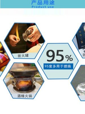 95度足疗店95%清洗工业去污清洁消毒火罐百分之九十五度拔罐酒精