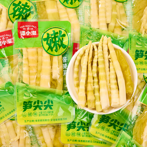 谭小泡山椒脆笋泡椒笋尖开袋即食