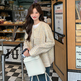 千金范法式早春秋流行小香风上衣女新款减龄显瘦小个子漂亮短外套，女装短外套，浙宝075