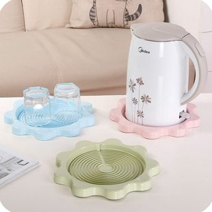 热水壶热水瓶素色热水壶隔热垫托盘家用水垫暖滤垫开水瓶垫子盘防