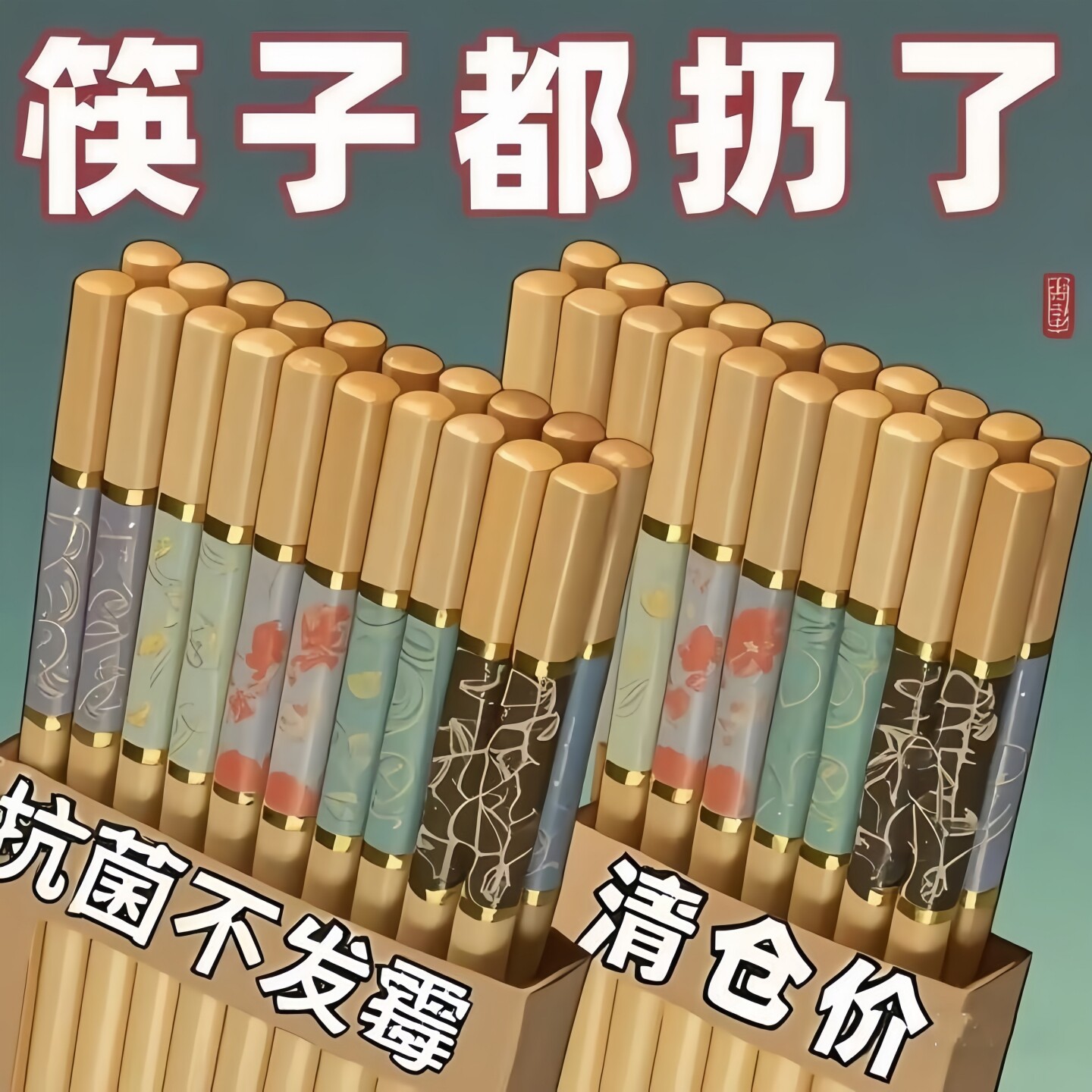 高档天然楠竹筷子高品质家用