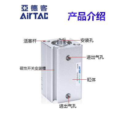 超薄型气缸ACQ2520 10 25 75 30 40 50 60 10磁0S-BX带外牙